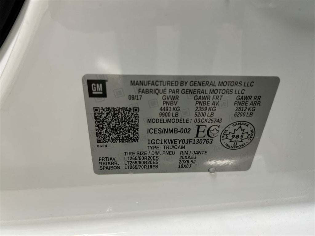 2018 Chevrolet Silverado 2500HD LTZ