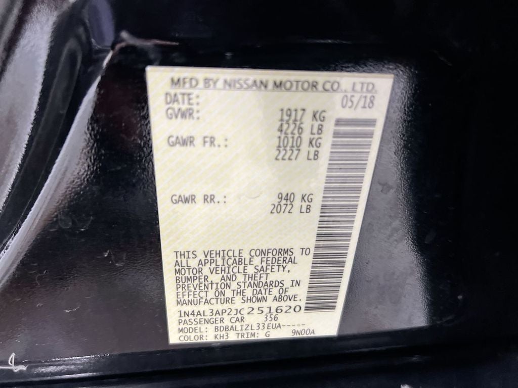 2018 Nissan Altima 2.5 SV