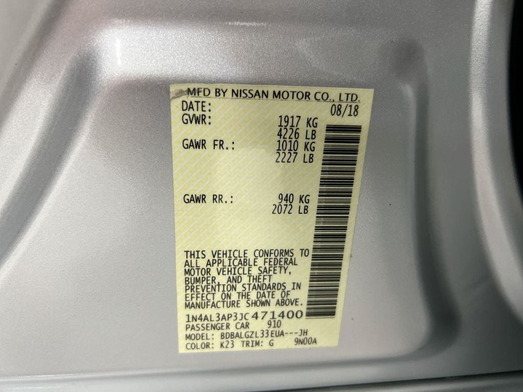 2018 Nissan Altima 2.5 S