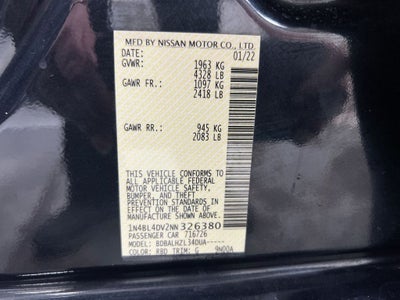 2022 Nissan Altima 2.5 SV