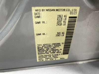 2023 Nissan Altima 2.5 SV