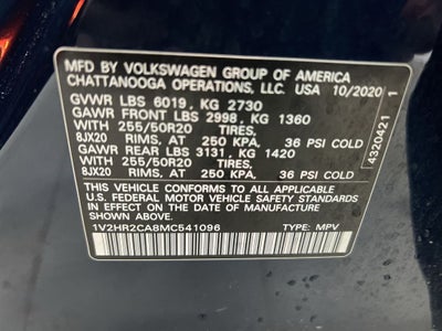 2021 Volkswagen Atlas 3.6L V6 SE w/Technology