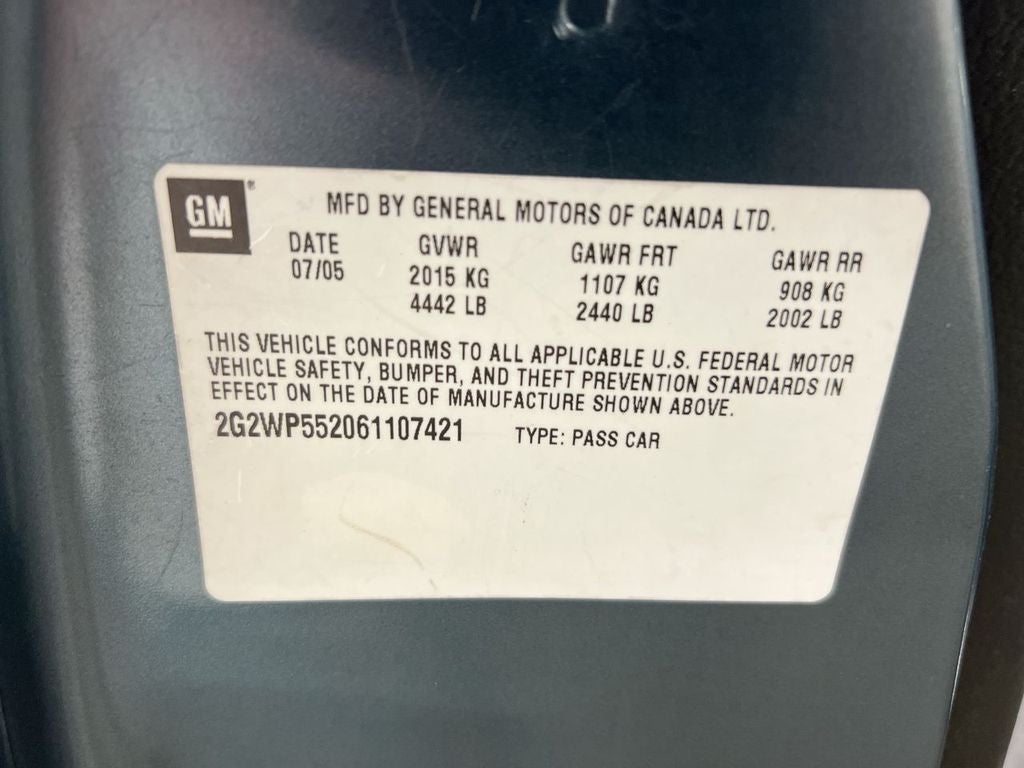 2006 Pontiac Grand Prix Base