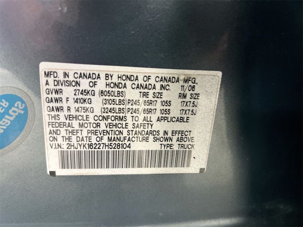 2007 Honda Ridgeline RT