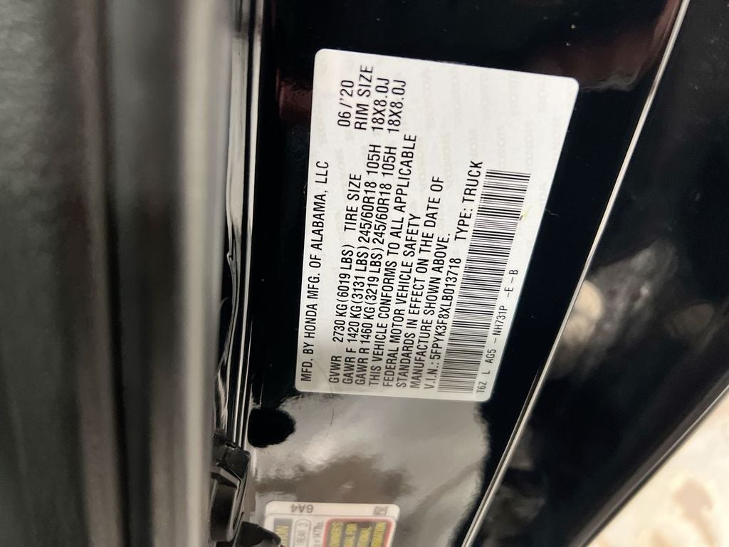 2020 Honda Ridgeline Black Edition