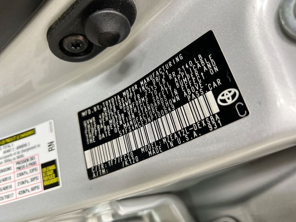 2022 Toyota Corolla SE