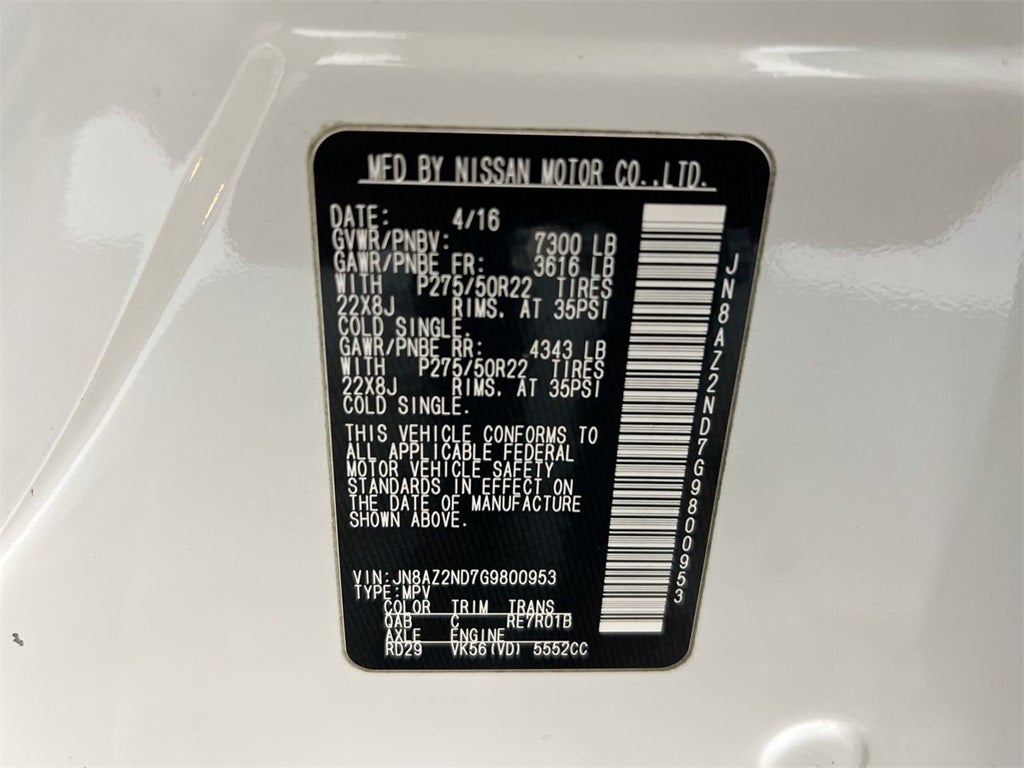 2016 INFINITI QX80 Base