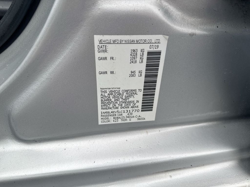 2020 Nissan Altima 2.5 SL