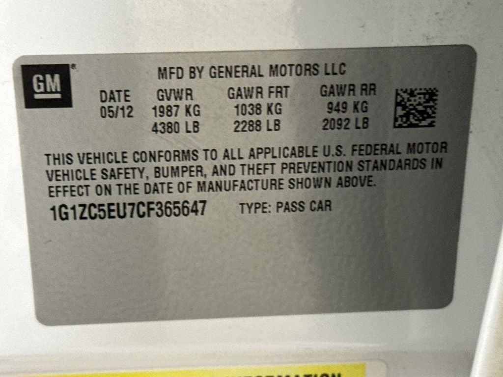 2012 Chevrolet Malibu LT