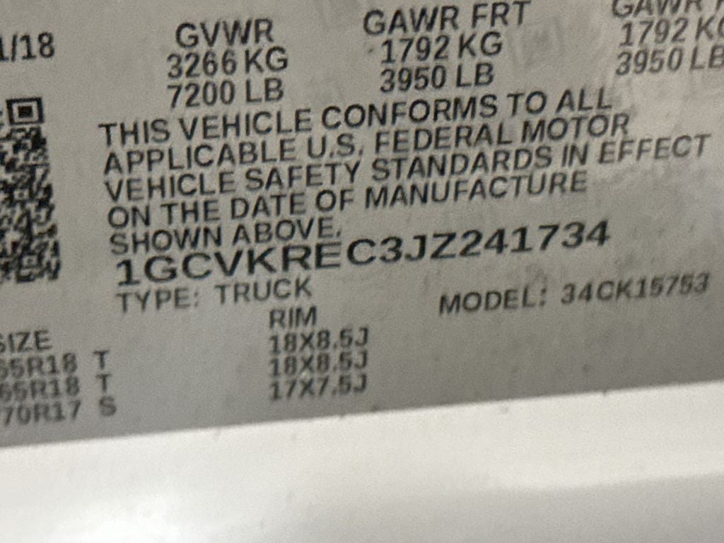 2018 Chevrolet Silverado 1500 LT