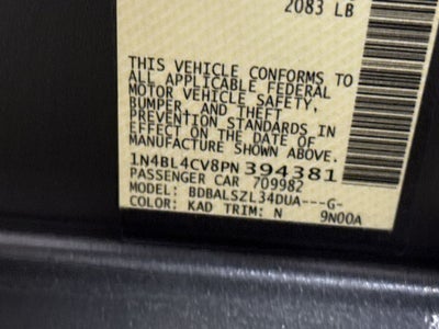 2023 Nissan Altima 2.5 SR