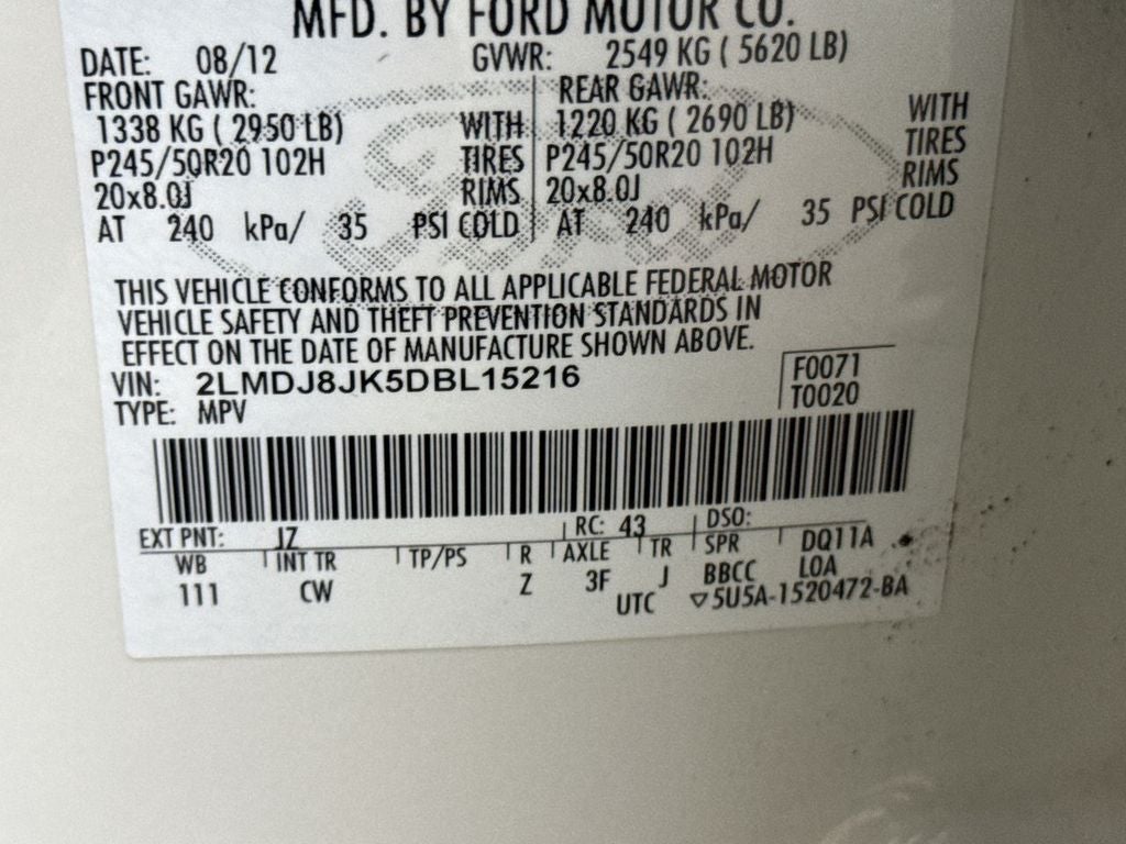 2013 Lincoln MKX Base