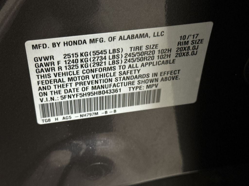 2017 Honda Pilot Touring