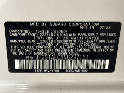 2022 Subaru Crosstrek Premium