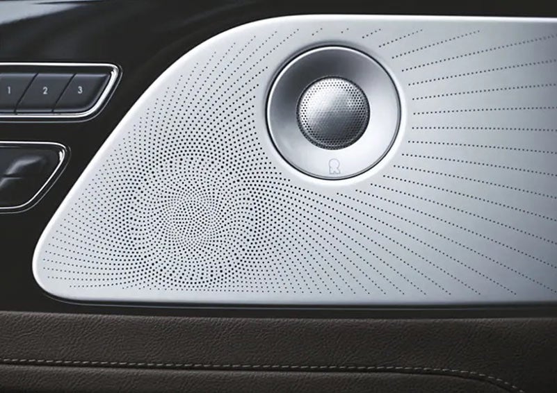 Two speakers of the available audio system are shown in a 2023 Lincoln Aviator® SUV | Dan Cummins Lincoln in Nicholasville KY