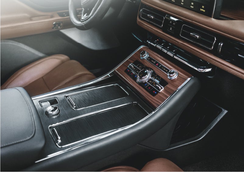 The front center console of a 2023 Lincoln Aviator® SUV is shown in | Dan Cummins Lincoln in Nicholasville KY