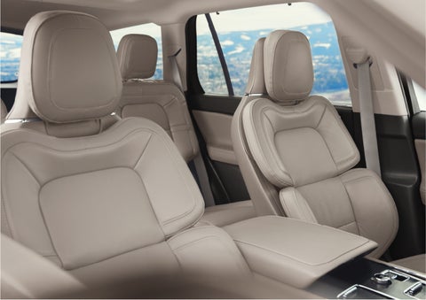The interior of a 2023 Lincoln Aviator® SUV in the Sandstone interior color | Dan Cummins Lincoln in Nicholasville KY