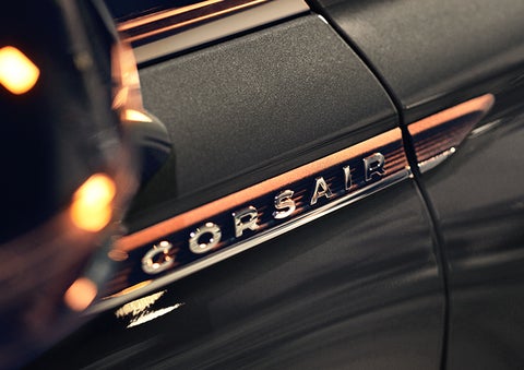 The stylish chrome badge reading “CORSAIR” is shown on the exterior of the vehicle. | Dan Cummins Lincoln in Nicholasville KY