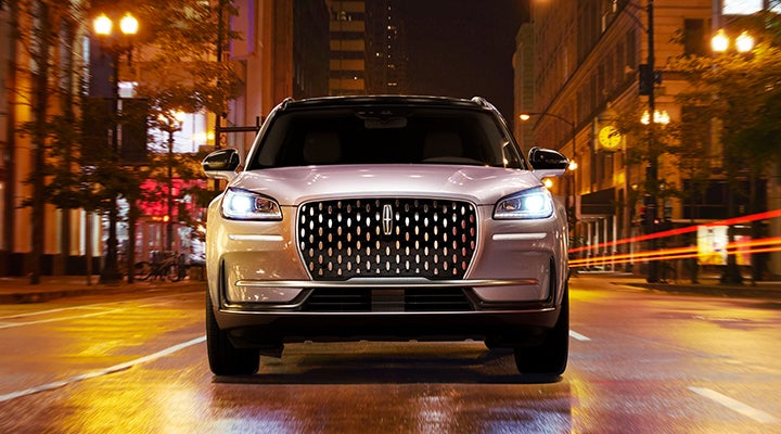 The striking grille of a 2024 Lincoln Corsair® SUV is shown. | Dan Cummins Lincoln in Nicholasville KY