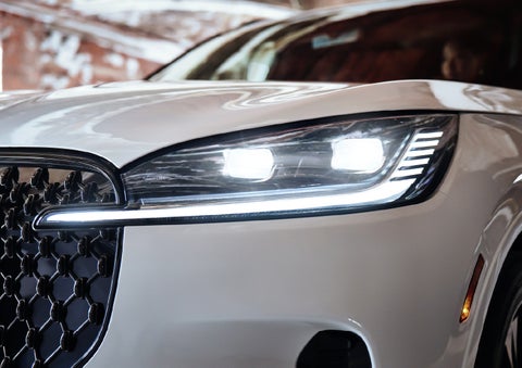 A close-up of a headlamp on the 2027 Lincoln Aviator® SUV is shown. | Dan Cummins Lincoln in Nicholasville KY