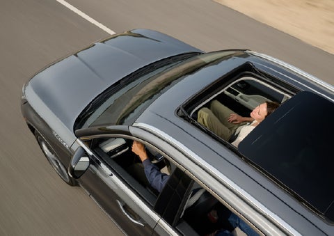The available panoramic Vista Roof® of a 2027 Lincoln Aviator® SUV is open. | Dan Cummins Lincoln in Nicholasville KY